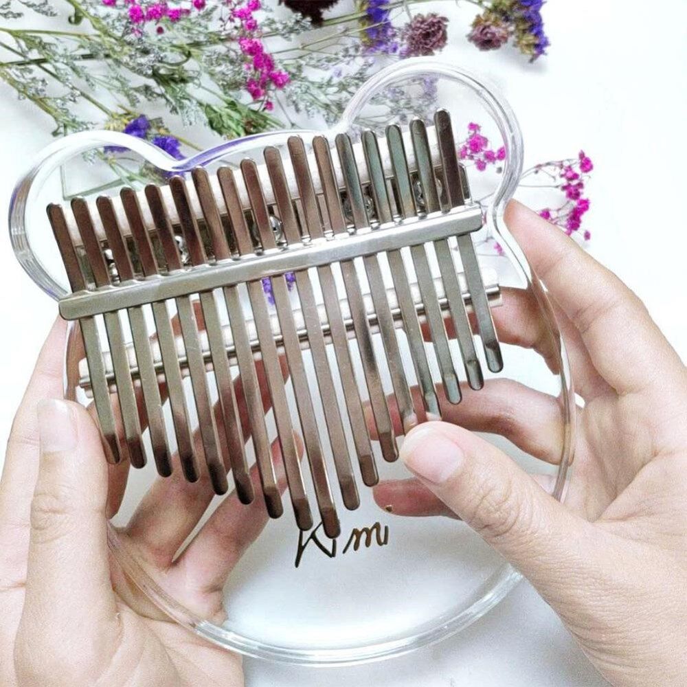 【Ready Stock】SECU-STAR 17 Keys Kalimba Board Clear Finger Piano Beginner Portable Instrument Crystal Thumb Piano (Including Accessories)