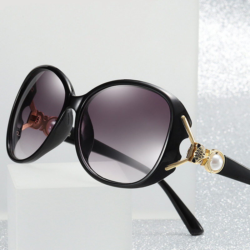 IMPALA QT105W Fashion Polarized Sun Glasses for Women Anti Glare Sunglasses UV400 Cat Eye Sun Glasses for Male 4 Color Available Korean Retro Style Black Spectacles